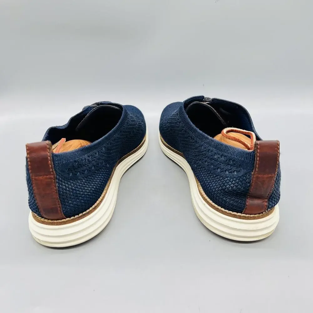 Cole Haan Shoes Mens 10 Blue Knit Grand Wingtip Casual Sneakers Comfort